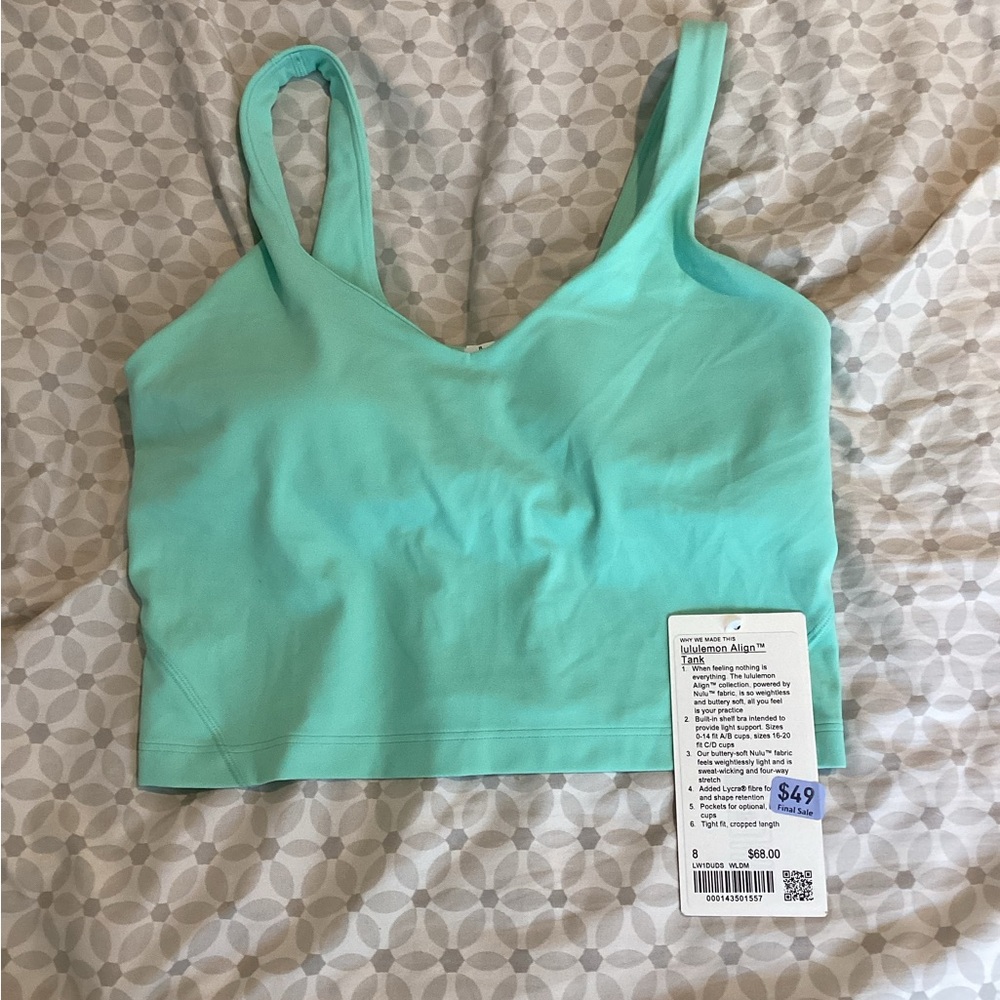 lululemon athletica Mint Green Tank Top